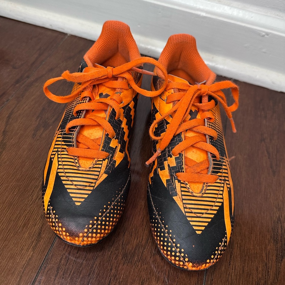 Kids' Orange and Black Soccer Cleats
